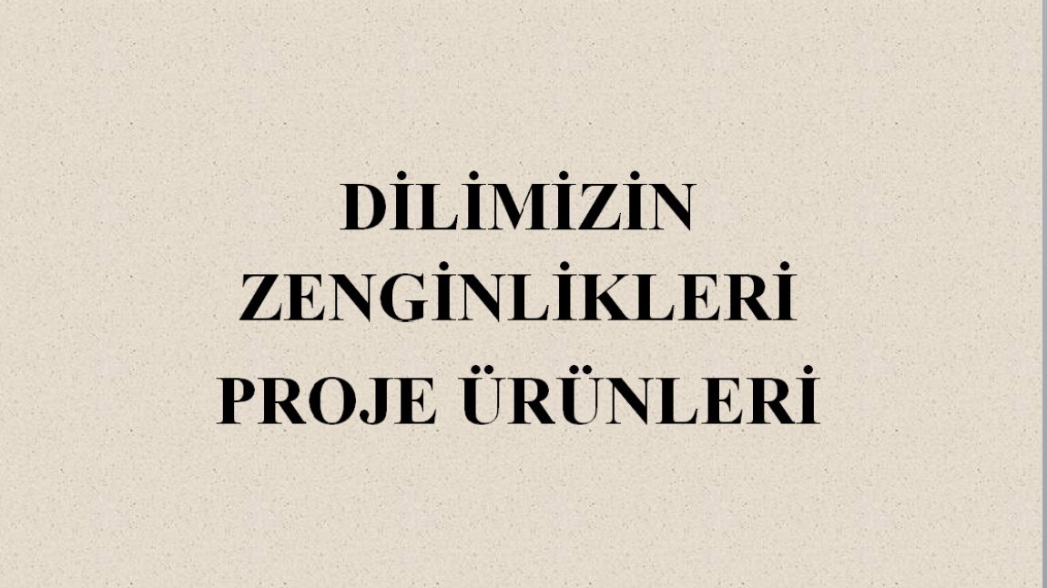 6B SINIFI DİLİMİZİN ZENGİNLİKLERİ PROJESİ ÜRÜNLERİ